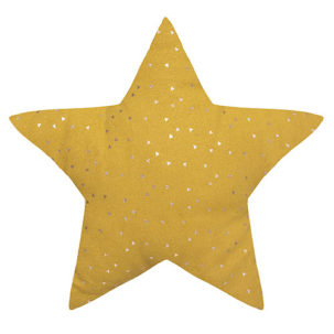 Cojín infantil estrella mostaza
