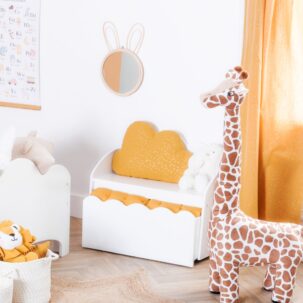 Cojín infantil nube mostaza - Imagen 2