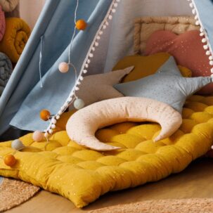 Alfombra de juegos infantil Berlingot mostaza - Imagen 2