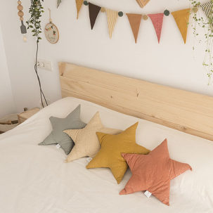 Cojín infantil estrella terracota - Imagen 2