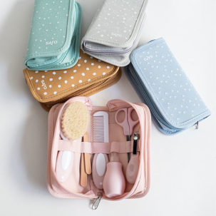 Estuche 7 piezas de aseo para bebé gris - Imagen 7