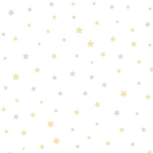 Papel pintado infantil Stars gris/mostaza