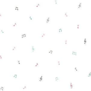 Papel pintado infantil Little Parade rosa y mint