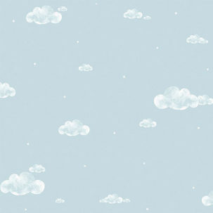 Papel pintado infantil Clouds azul