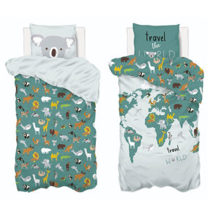 Funda nórdica infantil de cama Carte Monde - Imagen 2