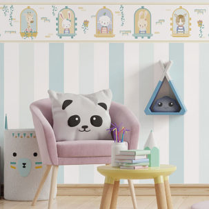 Cenefa autoadhesiva Confetti aquamarine - Imagen 3