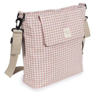 Bolsa canastilla I Love Vichy rosa - Imagen 5