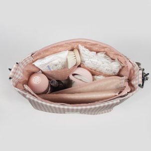 Bolsa canastilla I Love Vichy rosa - Imagen 2