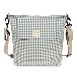 Bolsa canastilla I Love Vichy verde