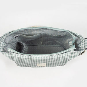 Bolsa canastilla I Love Vichy verde - Imagen 3