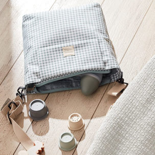 Bolsa canastilla I Love Vichy verde - Imagen 7