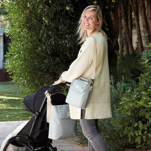 Bolsa canastilla I Love Vichy verde - Imagen 2