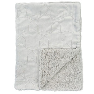 Manta Sherpa estrella gris