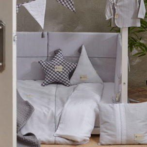 Funda nórdica Provenza gris set de 3 piezas