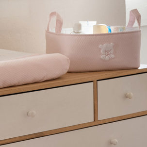 Cesta botellero Teddy rosa - Imagen 2