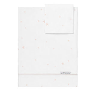 Juego de sábanas para minicuna Teddy Rosa