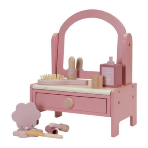 Tocador con set de maquillaje