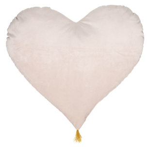 Cojín infantil corazón rosa y dorado - Imagen 2