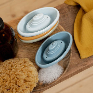 Barquitos apilables para el baño azules - Imagen 2