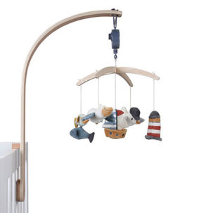 Móvil musical de madera natural Sailors Bay