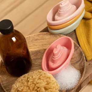 Barquitos apilables para el baño rosas - Imagen 2