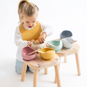 Set de bol y cubierto con ventosa Nordic blossom pink - Imagen 3