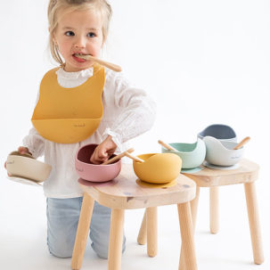 Set de bol y cubierto con ventosa Nordic blossom pink - Imagen 4