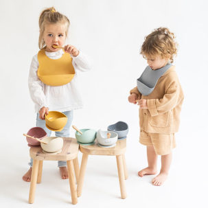 Set de bol y cubierto con ventosa Nordic blossom pink - Imagen 8