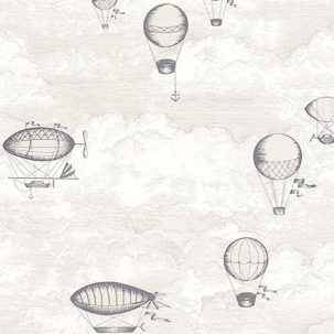 Papel pintado Expédition gris argent