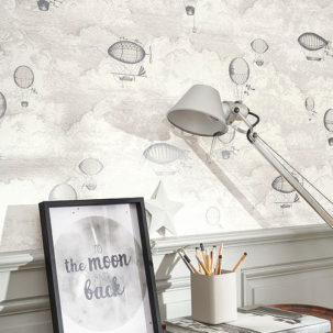 Papel pintado Expédition gris argent - Imagen 2