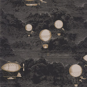 Papel pintado Expédition negro doré