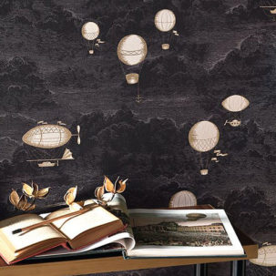 Papel pintado Expédition negro doré - Imagen 2