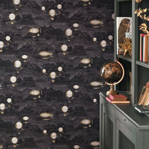 Papel pintado Expédition negro doré - Imagen 3