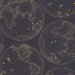 Papel pintado Galilée azul noche