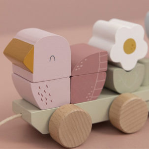 Tren de madera Flores y Mariposas - Imagen 4