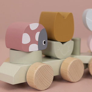 Tren de madera Flores y Mariposas - Imagen 3