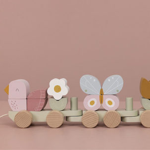 Tren de madera Flores y Mariposas - Imagen 2