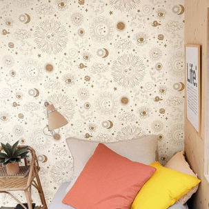 Papel pintado Young & Free - Live Your Dreams blanco - Imagen 2