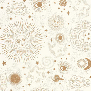 Papel pintado Young & Free - Live Your Dreams blanco