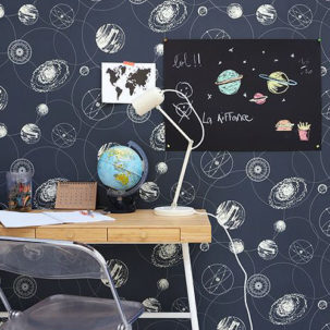 Papel pintado Young & Free - Just Fly azul noche - Imagen 4