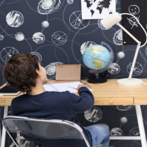 Papel pintado Young & Free - Just Fly azul noche - Imagen 2