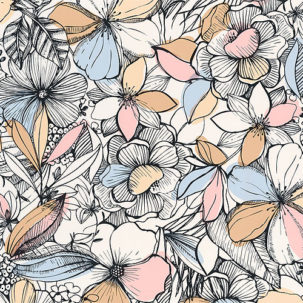 Papel pintado Young & Free - California Dreaming rosa