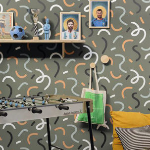 Papel pintado Young & Free - Good Vibes Only verde - Imagen 2