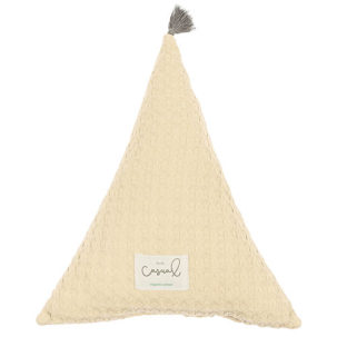 Cojín triángulo vainilla