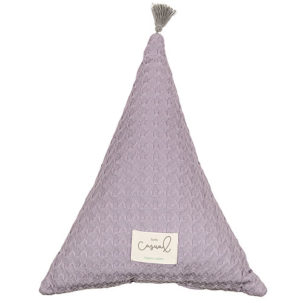 Cojín triángulo lila