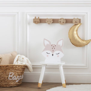 Silla de madera infantil con diseño de Zorro - Imagen 3