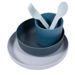 Vajilla Bio 5 piezas azul claro