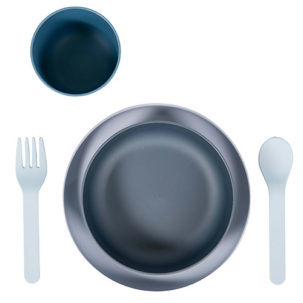 Vajilla Bio 5 piezas azul claro - Imagen 3