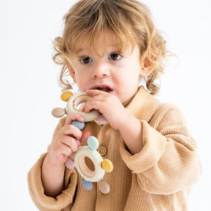 Mordedor sensorial madera/silicona - Imagen 2