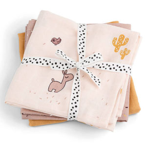 Pack 3 muselinas Lalee rosa